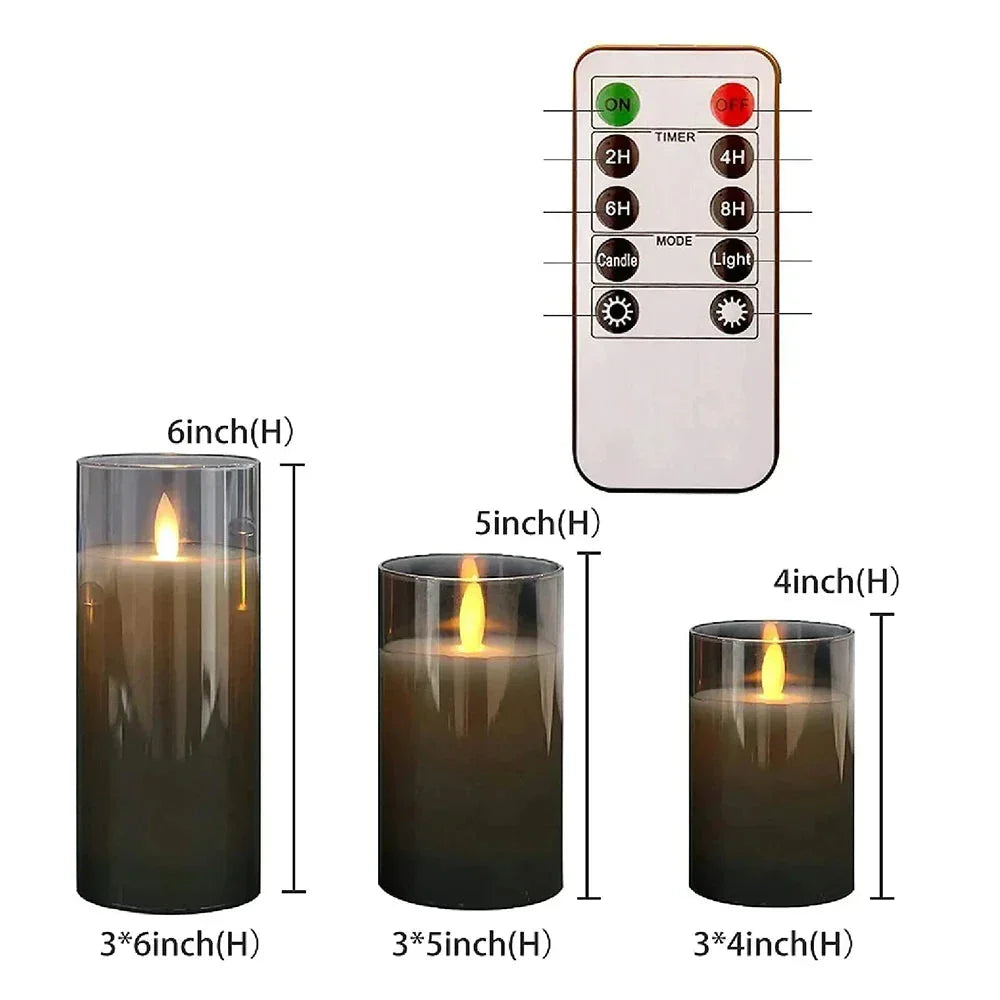 Candleset Lux - Set van Flikkerende LED Kaarsen voor Decoratie