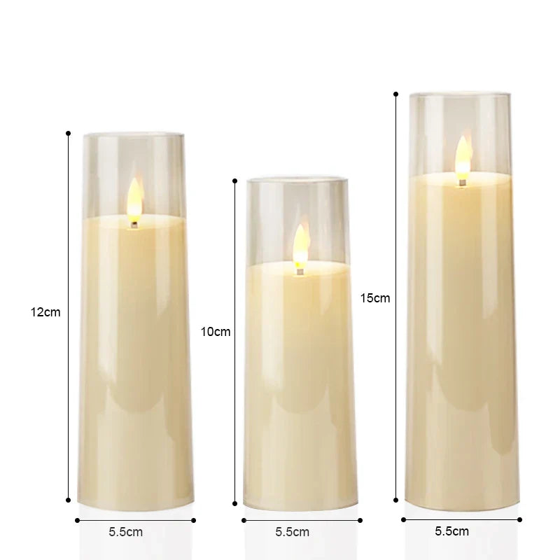 Candleset Lux - Set van Flikkerende LED Kaarsen voor Decoratie