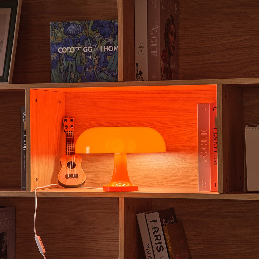 GlowShroom | Retro Mushroom Tafellamp – Oranje