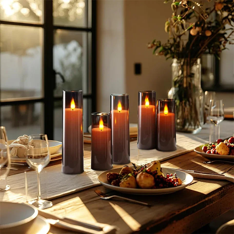 Candleset Lux - Set van Flikkerende LED Kaarsen voor Decoratie