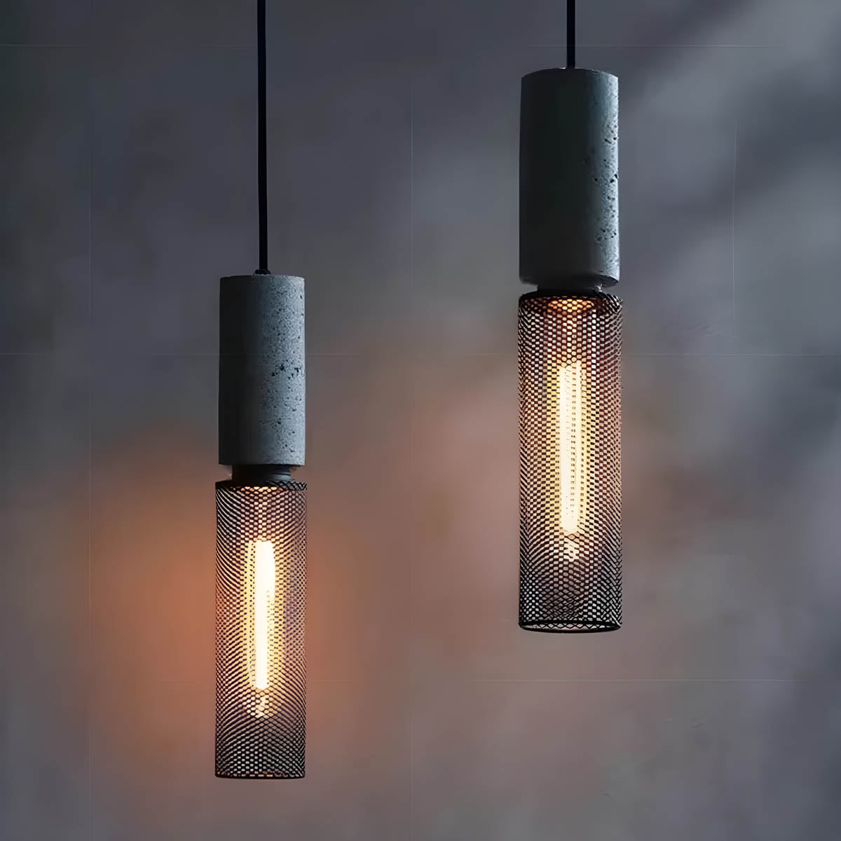FERROX Hanglamp – Beton & IJzer in Industrieel Design – LED met E27 Fitting