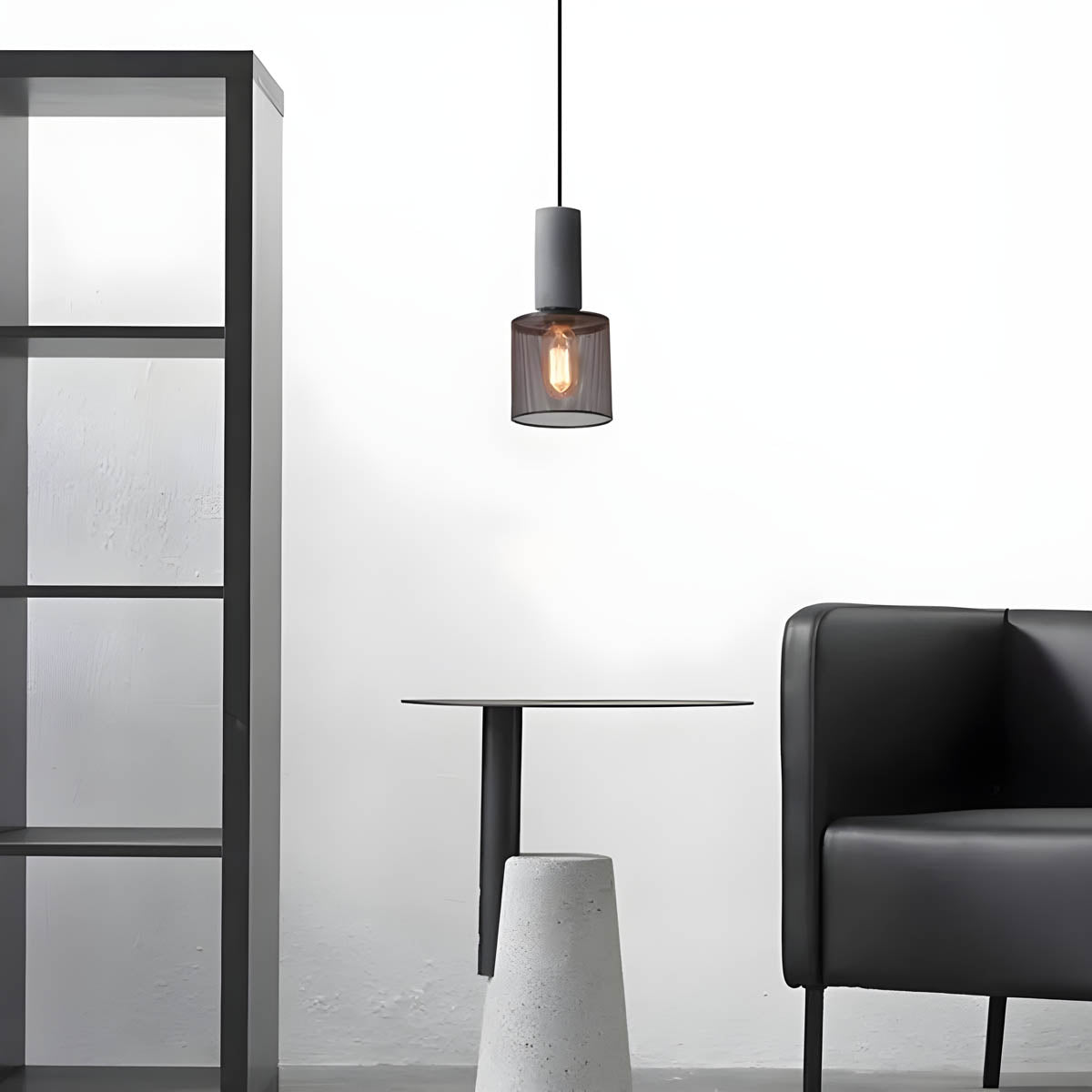 FERROX Hanglamp – Beton & IJzer in Industrieel Design – LED met E27 Fitting