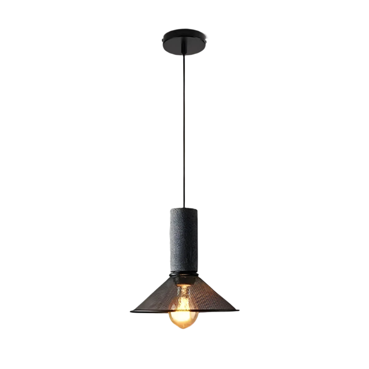 FERROX Hanglamp – Beton & IJzer in Industrieel Design – LED met E27 Fitting