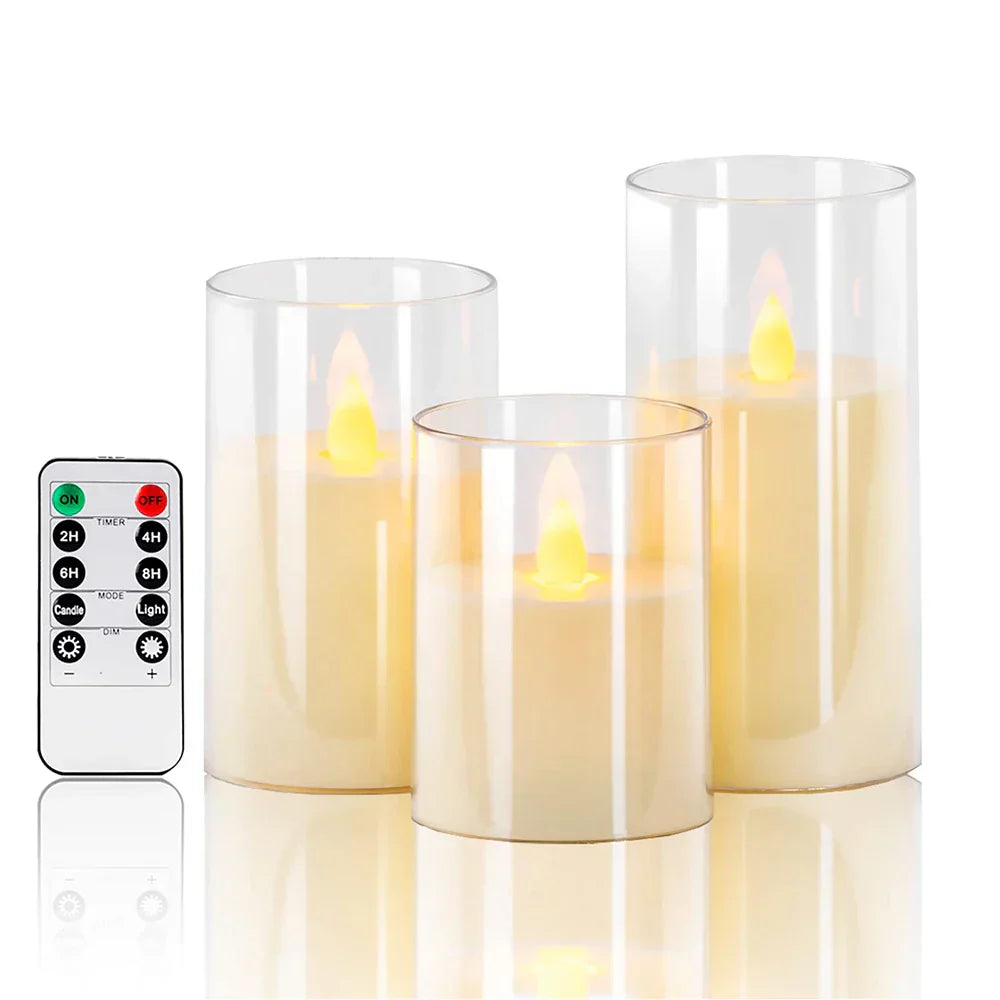 Candleset Lux - Set van Flikkerende LED Kaarsen voor Decoratie