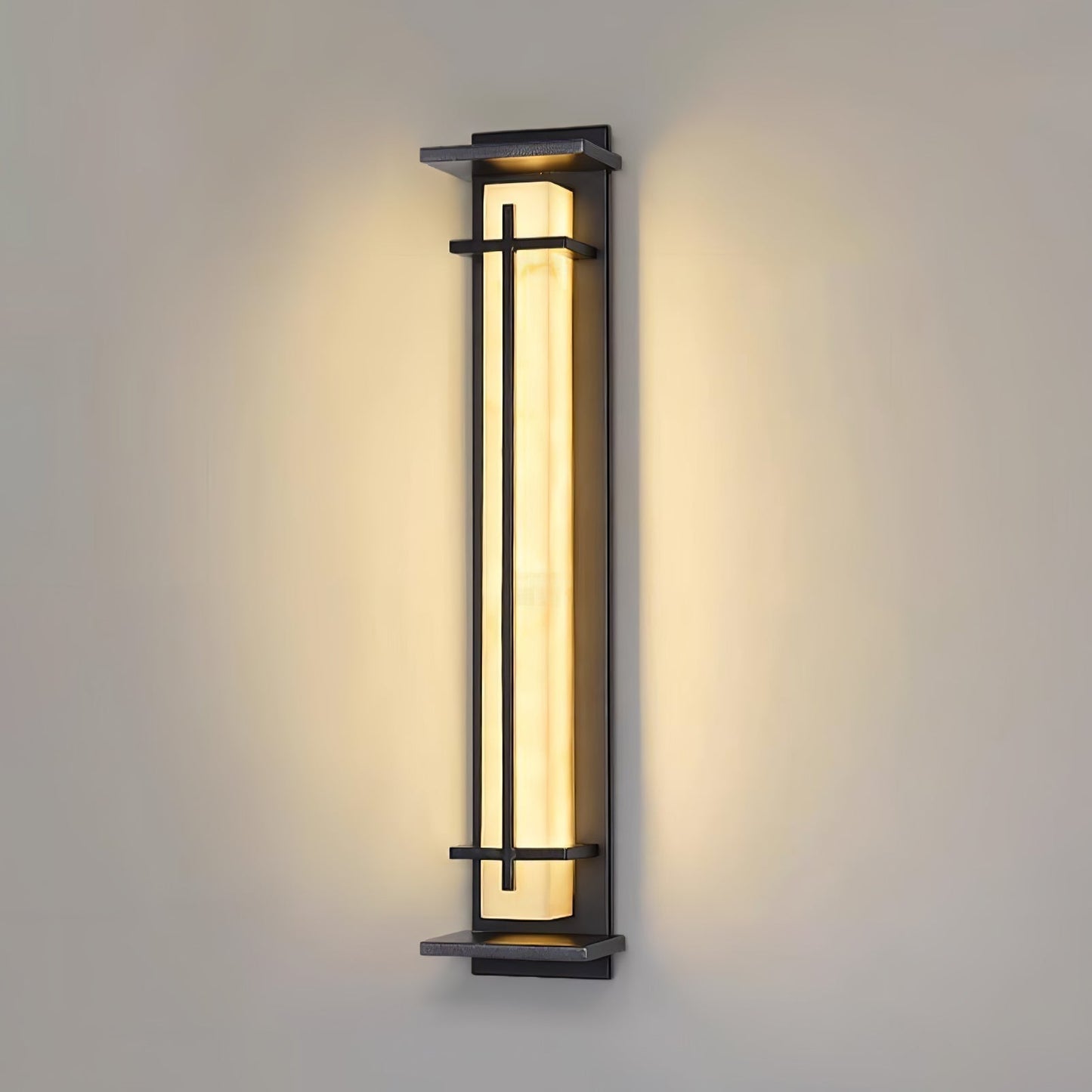STRAVO Buitenlamp – Moderne LED Wandlamp met Marmer & RVS – Waterdicht IP65