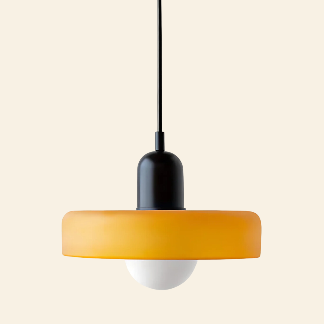 Macaron- hanglamp met gekleurd glas en modern design