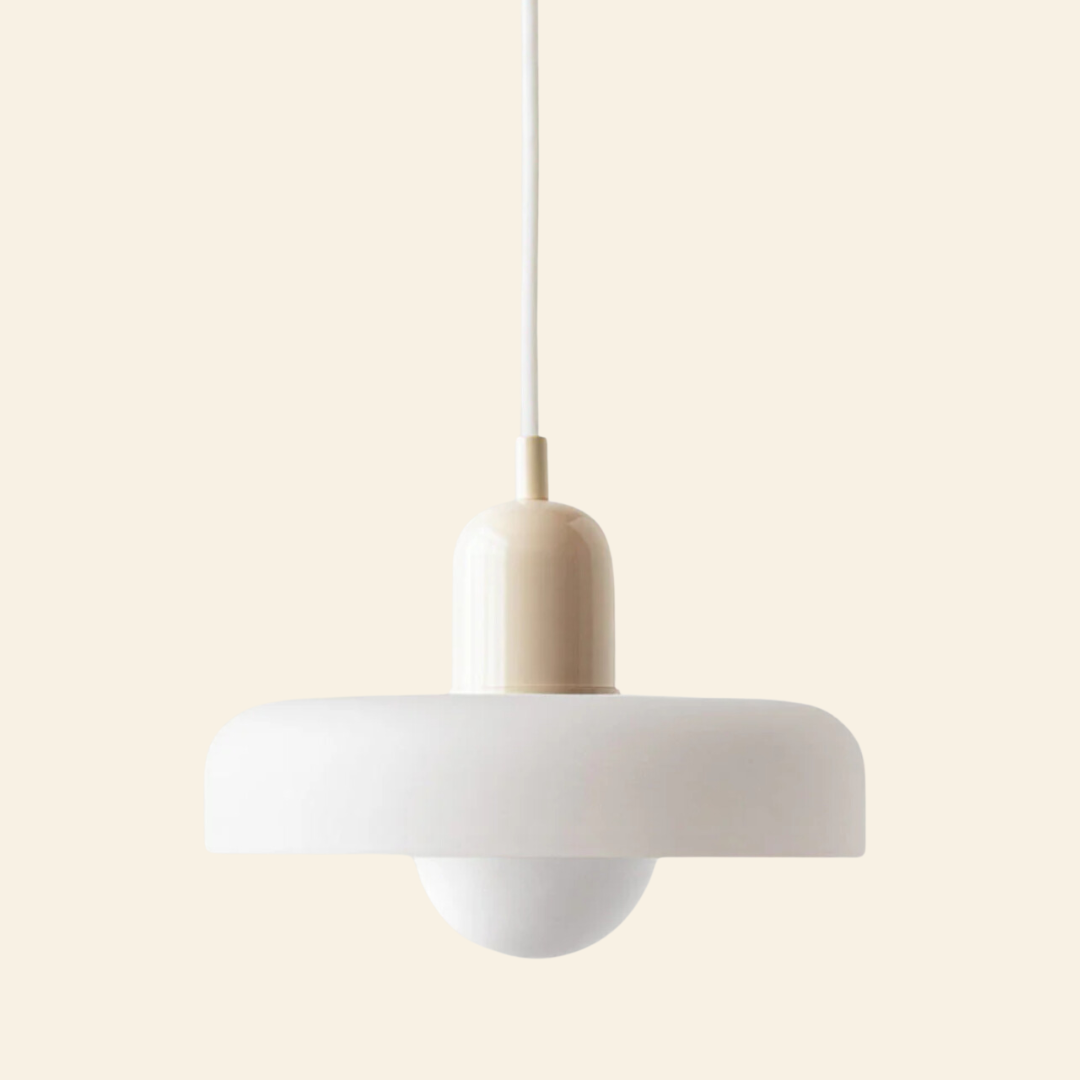Macaron- hanglamp met gekleurd glas en modern design