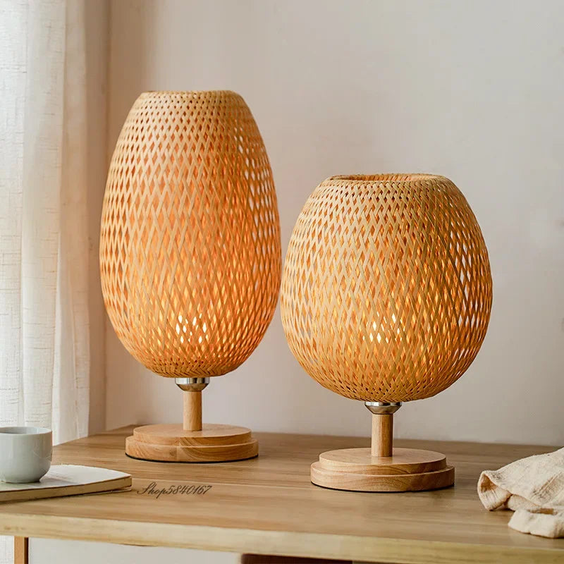 Luvano | Vintage Tafellamp van Hout en Metaal