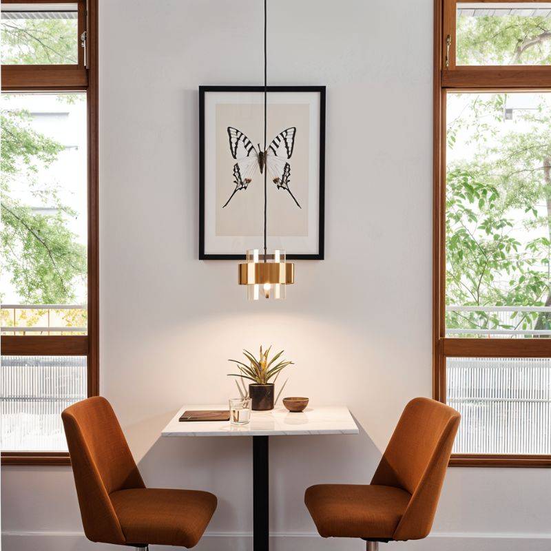 Azenor – Hanglamp van Glas & Messing | Modern Design | LED | 20x13 cm