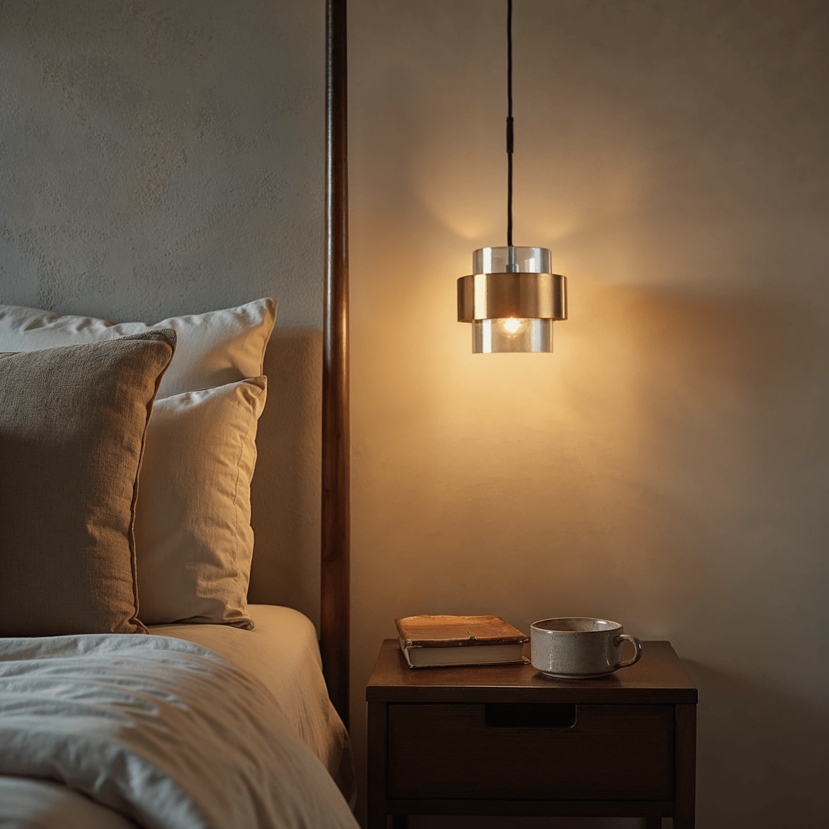 Azenor – Hanglamp van Glas & Messing | Modern Design | LED | 20x13 cm