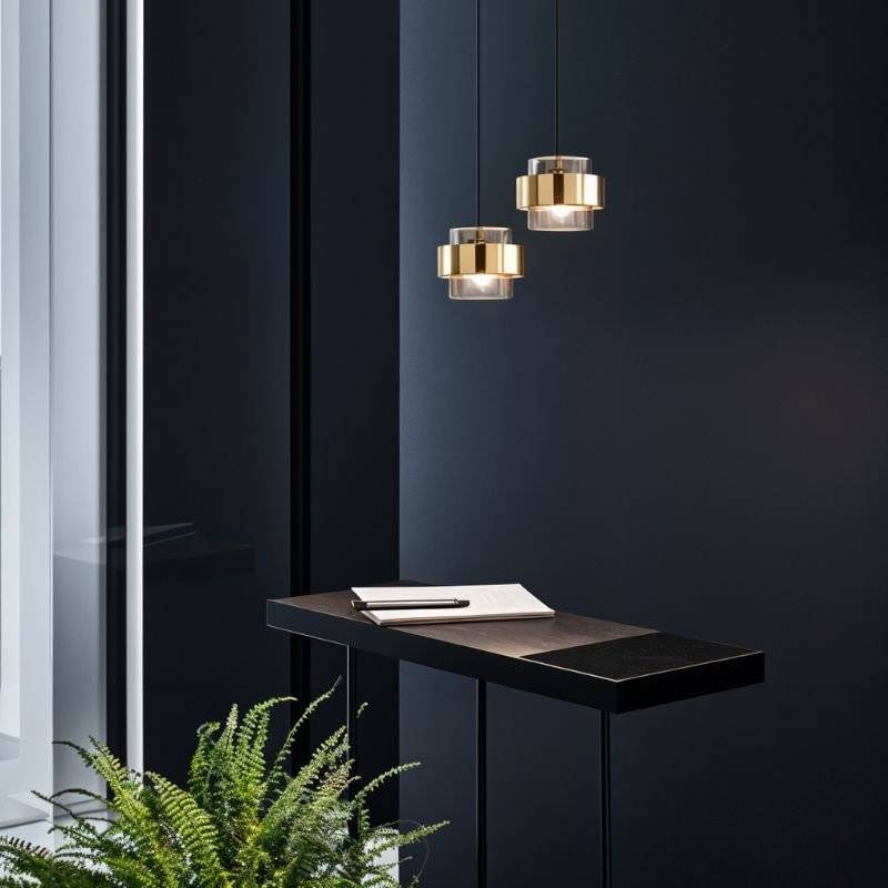 Azenor – Hanglamp van Glas & Messing | Modern Design | LED | 20x13 cm