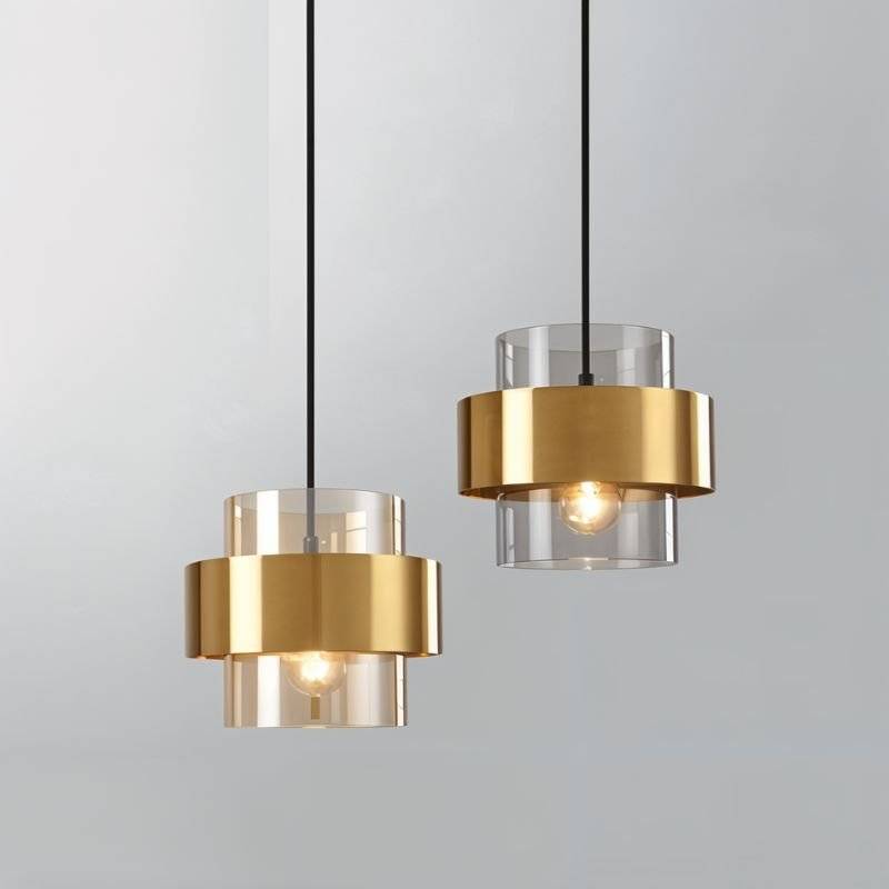 Azenor – Hanglamp van Glas & Messing | Modern Design | LED | 20x13 cm