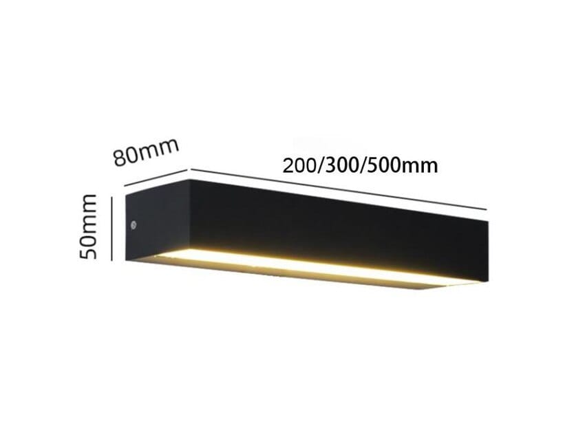 ALVARIX Wandlamp – Moderne LED Buitenlamp – IP65 – In 3 Maten – Aluminium & Gehard Glas