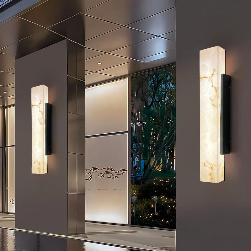 Zoya Outdoor Marble Wall Light