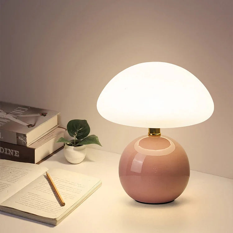 CrèmeMushroom - Elegante paddestoel tafellamp