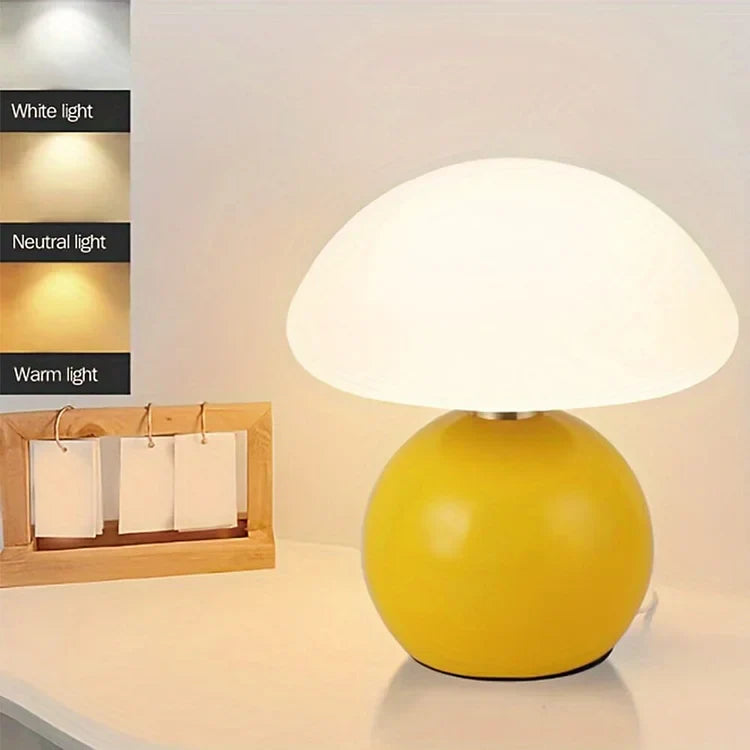 CrèmeMushroom - Elegante paddestoel tafellamp