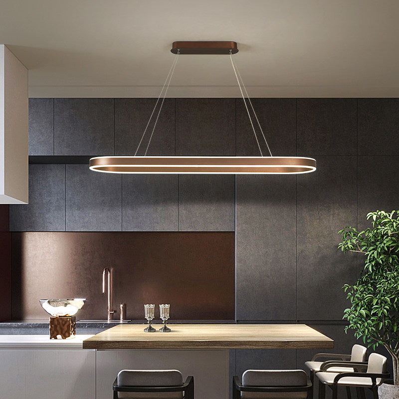 AURELIA Keukenkroonluchter – Rose Gold Designlamp met LED Verlichting voor Eettafel of Kookeiland