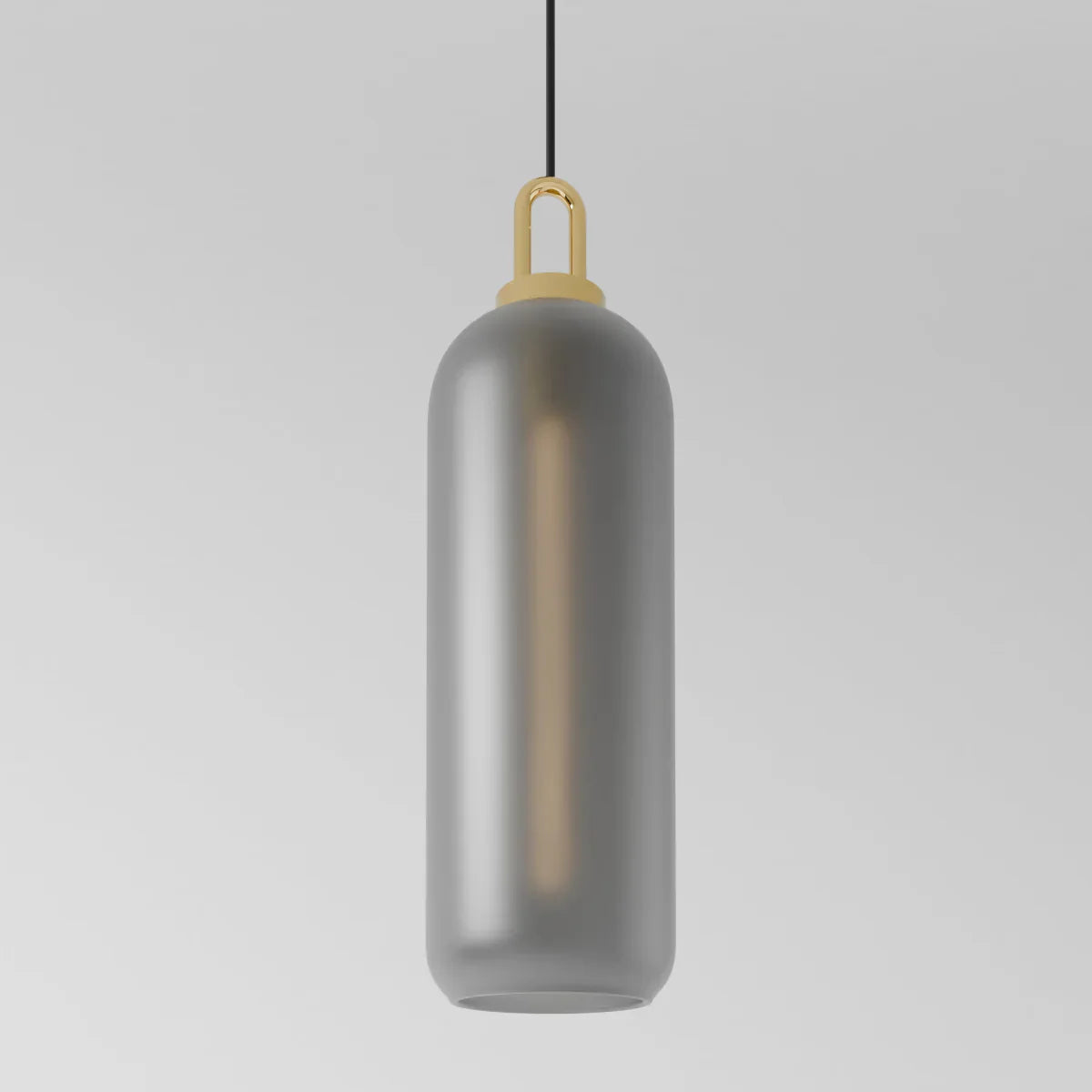 GlasNura – Moderne Hanglamp met Grijs of Transparant Glas en Messing Details