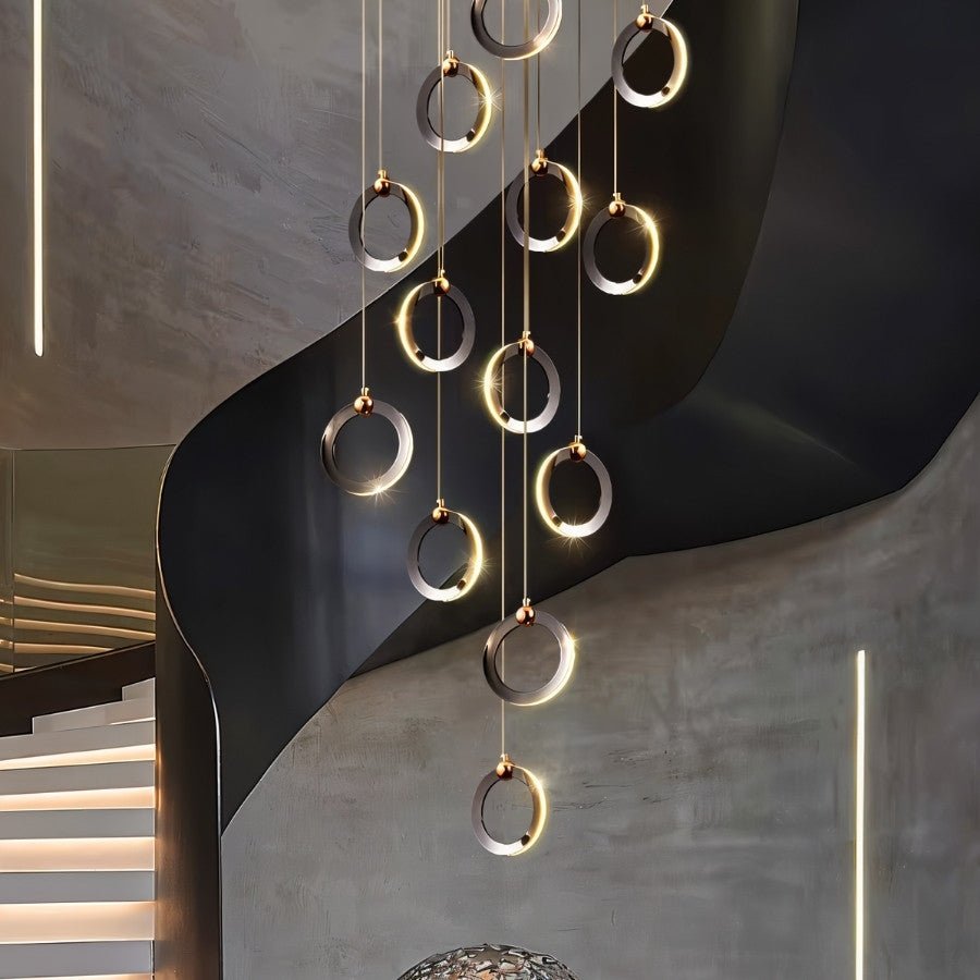 KhaatemLuce – Futuristische LED Hanglamp met Meerdere Ringen – Verstelbare Hoogte – Modern Design