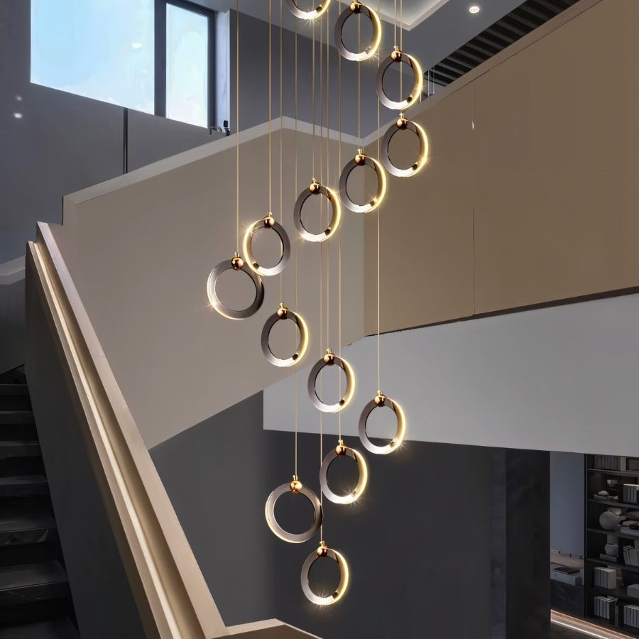 KhaatemLuce – Futuristische LED Hanglamp met Meerdere Ringen – Verstelbare Hoogte – Modern Design