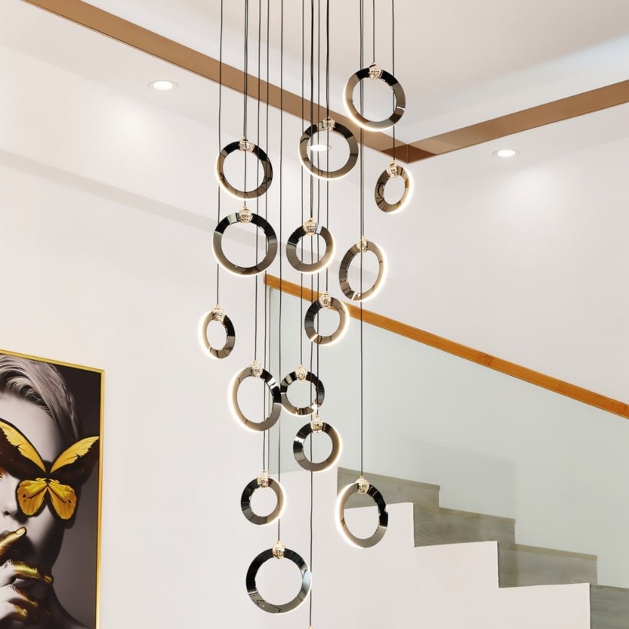 KhaatemLuce – Futuristische LED Hanglamp met Meerdere Ringen – Verstelbare Hoogte – Modern Design