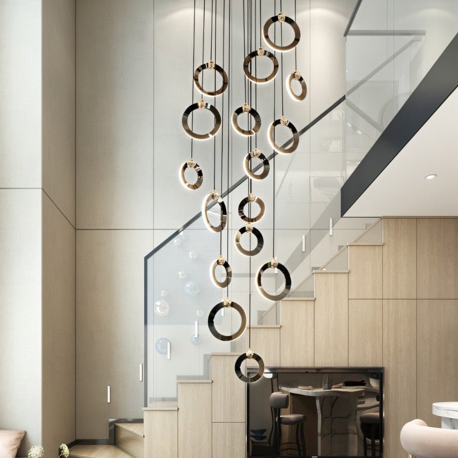 KhaatemLuce – Futuristische LED Hanglamp met Meerdere Ringen – Verstelbare Hoogte – Modern Design