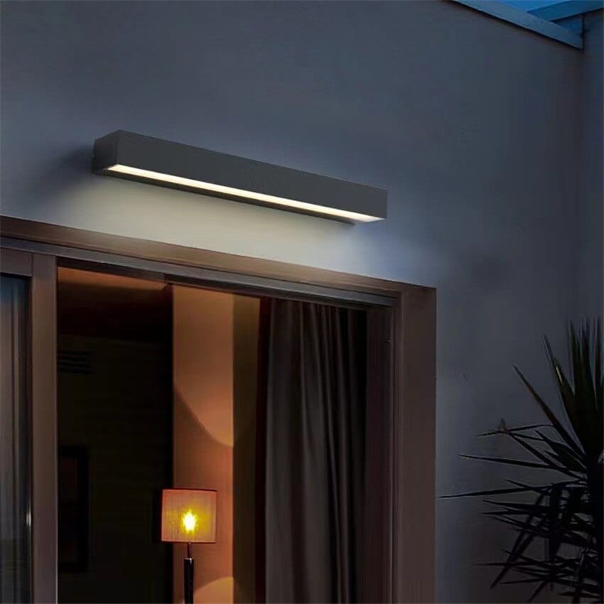 ALVARIX Wandlamp – Moderne LED Buitenlamp – IP65 – In 3 Maten – Aluminium & Gehard Glas