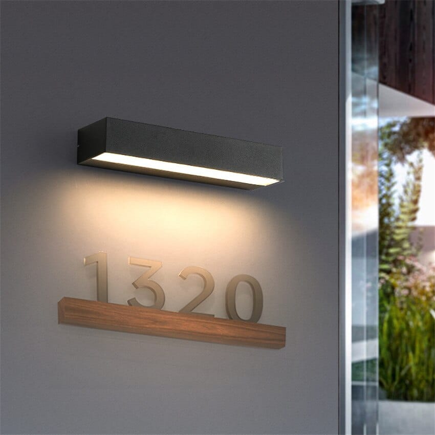 ALVARIX Wandlamp – Moderne LED Buitenlamp – IP65 – In 3 Maten – Aluminium & Gehard Glas