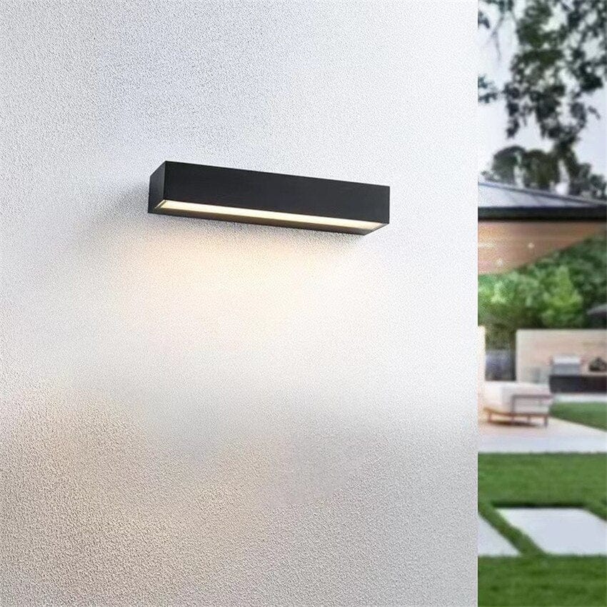 ALVARIX Wandlamp – Moderne LED Buitenlamp – IP65 – In 3 Maten – Aluminium & Gehard Glas