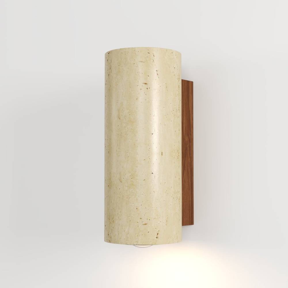 Travilo – Wandlamp van Travertijn | Modern Design | Warm LED