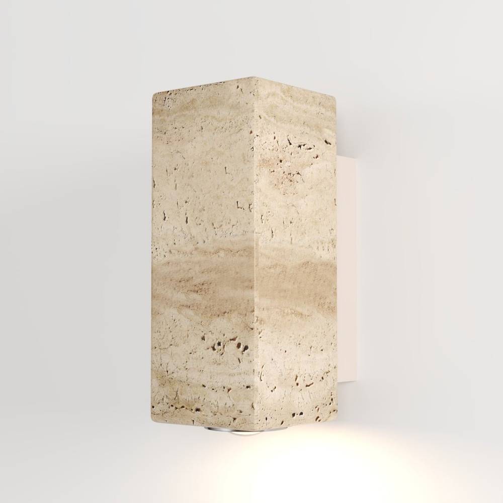 Travilo – Wandlamp van Travertijn | Modern Design | Warm LED