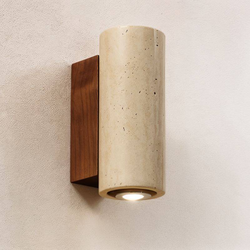 Travilo – Wandlamp van Travertijn | Modern Design | Warm LED