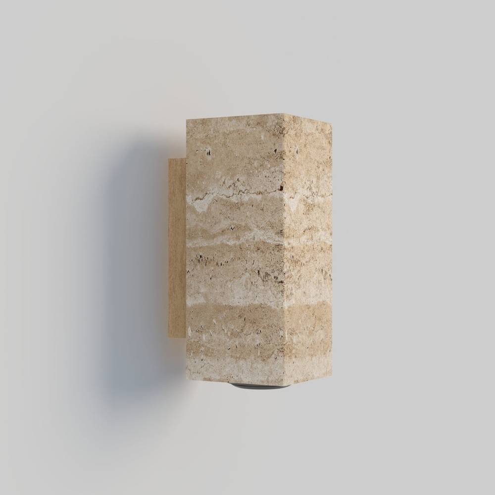 Travilo – Wandlamp van Travertijn | Modern Design | Warm LED