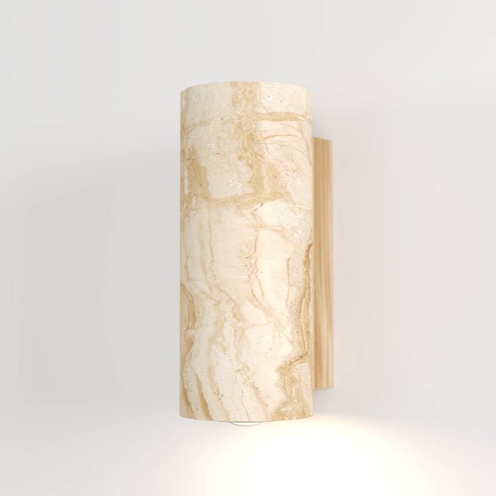 Travilo – Wandlamp van Travertijn | Modern Design | Warm LED