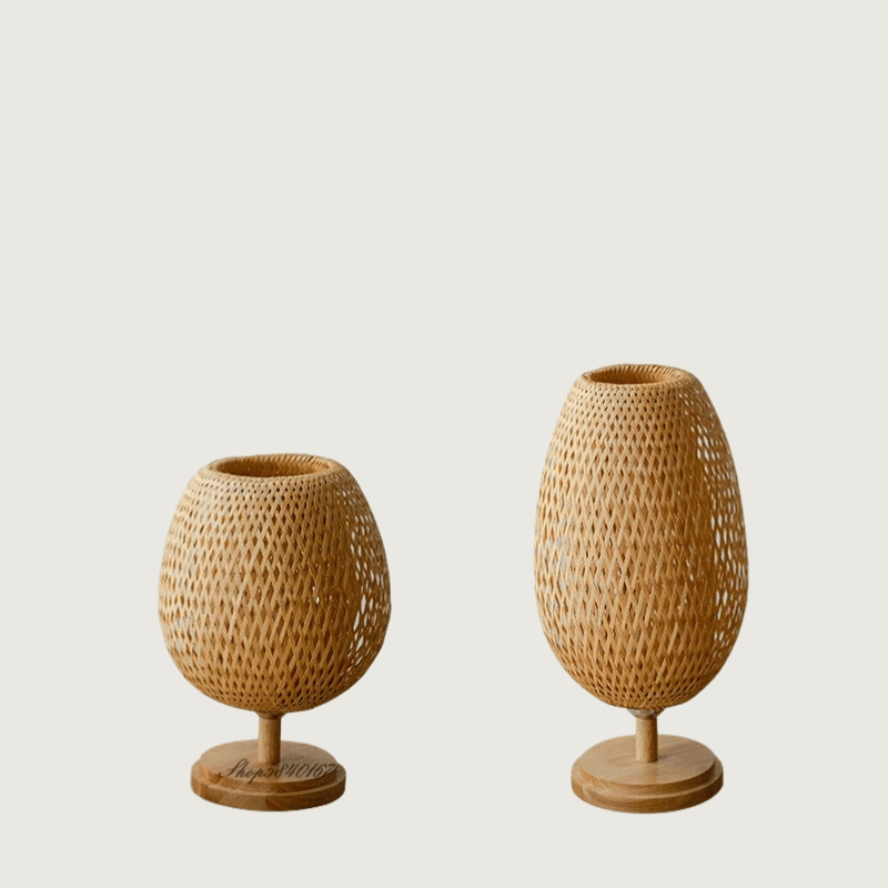 Luvano | Vintage Tafellamp van Hout en Metaal