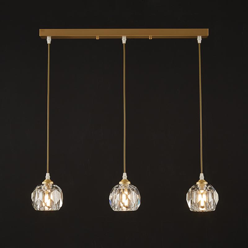 3-Lichts Helder Kristallen Schaduw Hanglamp