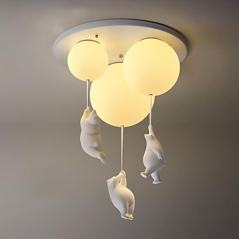 Up – Plafondlamp met Berenballon | Kinderkamer Verlichting | LED | 4 Formaten