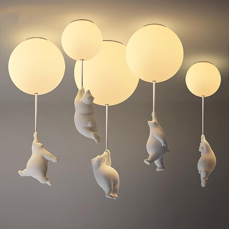 Up – Plafondlamp met Berenballon | Kinderkamer Verlichting | LED | 4 Formaten