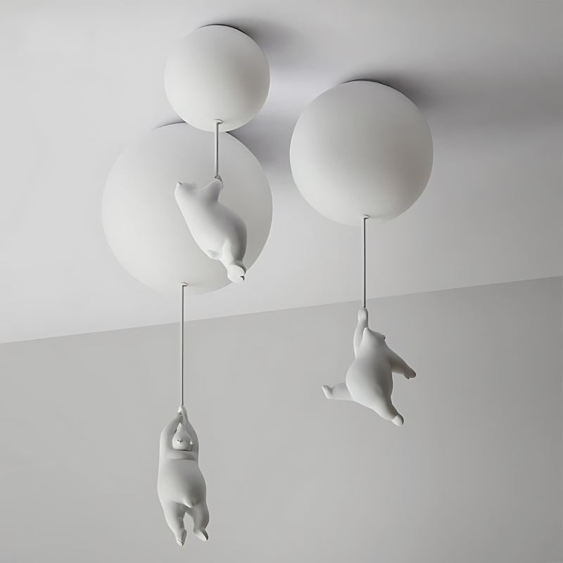 Up – Plafondlamp met Berenballon | Kinderkamer Verlichting | LED | 4 Formaten