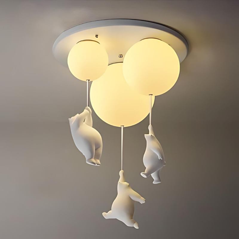 Up – Plafondlamp met Berenballon | Kinderkamer Verlichting | LED | 4 Formaten