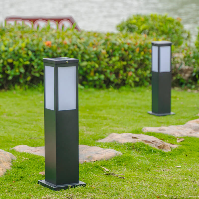 LUXORA Bolderlamp – Vierkante Buitenlamp met Warm LED Licht – IP65 Weerbestendig