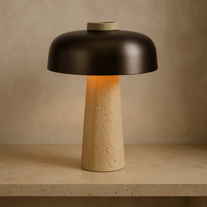 Lunava | Tafellamp van Travertin – Warm Licht & Modern Design