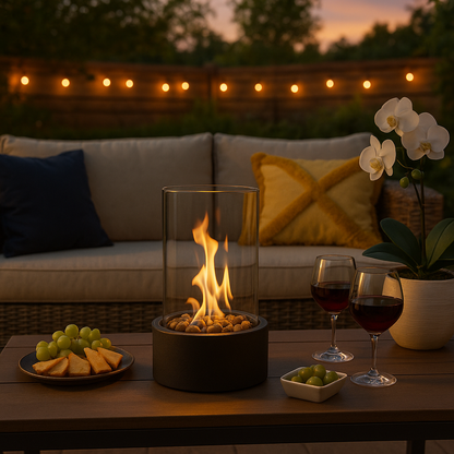 CozyFlame | Modern & Draagbare Tafelhaard zonder geur