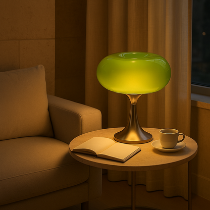 RetroGlow Tafellamp | Bauhaus Stijl | Glas & IJzer | Warm Licht | E27 | 90-260V