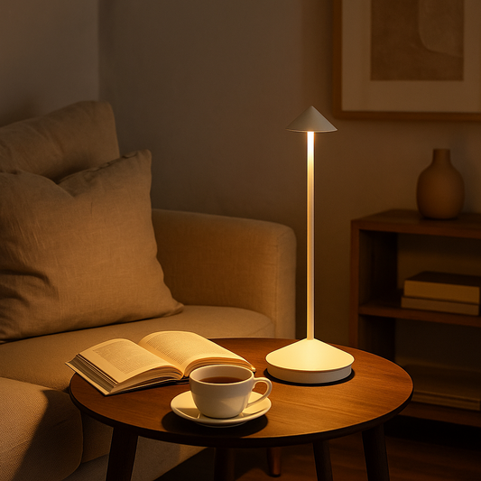Lumelair | Minimalistische LED Tafellamp - Waterdichte & Dimbare Snoerloze Verlichting