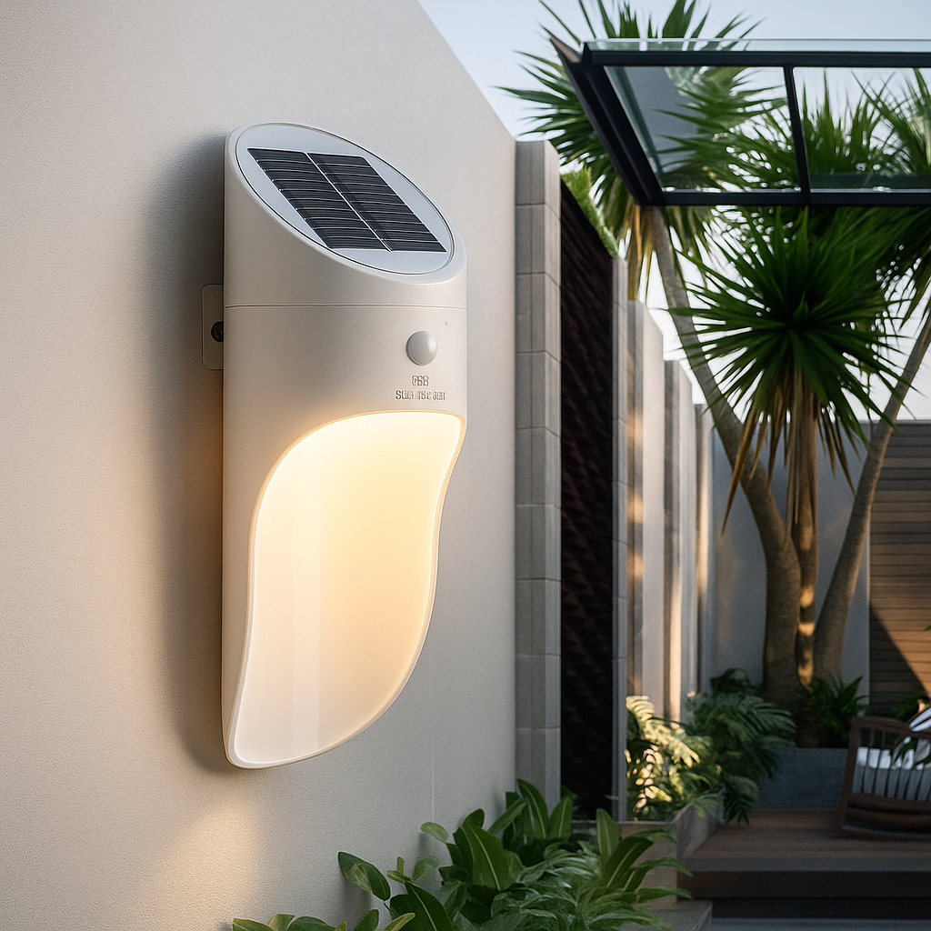 SolaréLume – Zonne-energie Wandlamp in Europese Stijl met Bewegingssensor