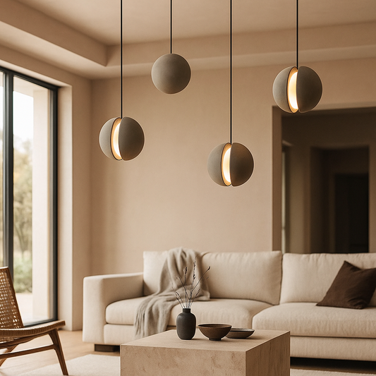 BetonoGlow | Minimalistische Beton Hanglamp – LED – Moderne Sfeerverlichting – Open Box