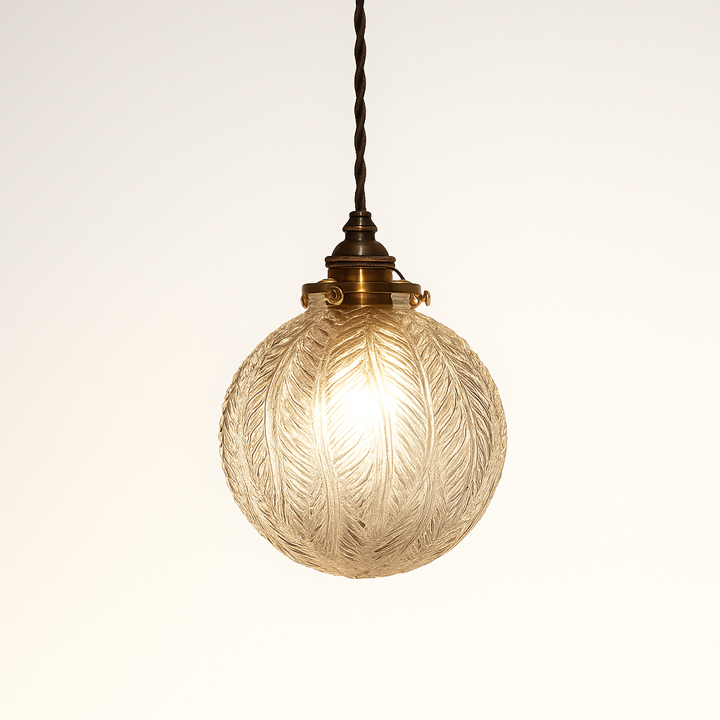 GlobalGlow Hanglamp | Koloniaal Armatuur in Bolvorm – E27 Fitting – Glas