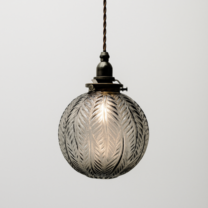 GlobalGlow Hanglamp | Koloniaal Armatuur in Bolvorm – E27 Fitting – Glas