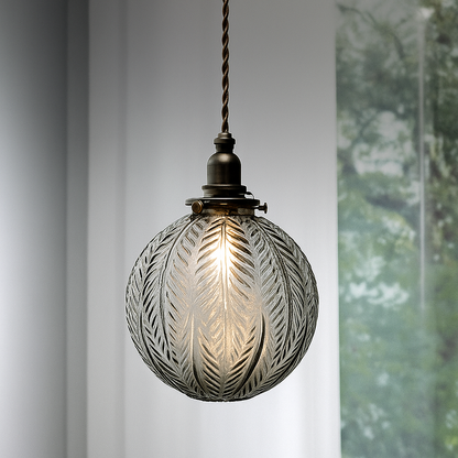 GlobalGlow Hanglamp | Koloniaal Armatuur in Bolvorm – E27 Fitting – Glas